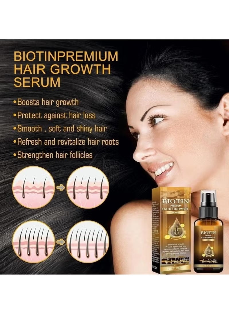 EELHOE Hair Growth Spray, Biotin Thickening Herbal Serum, Anti-hair Loss Hair Care Oil, Fast Hair Growth Biotin Herbal Serum For Thicker Longer And Stronger Hair, (1pc 30ml) - Image 4